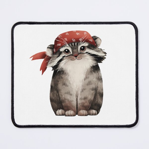 Item preview, Watercolor pallas cat | Pirate cat | Pirate kitty | Otocolobus manul | Grey Cat | Sailor cat | Cooking cat 9 designed and sold by Yaremchuk.