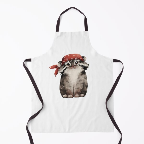 Item preview, Watercolor pallas cat | Pirate cat | Pirate kitty | Otocolobus manul | Grey Cat | Sailor cat | Cooking cat 9 designed and sold by Yaremchuk.