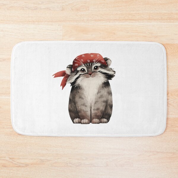 Item preview, Watercolor pallas cat | Pirate cat | Pirate kitty | Otocolobus manul | Grey Cat | Sailor cat | Cooking cat 9 designed and sold by Yaremchuk.