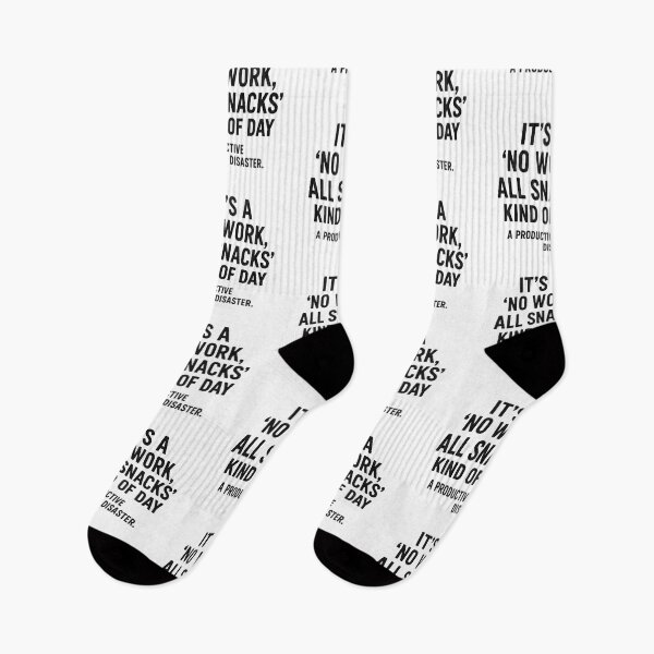 Item preview, No Work, All Snacks Kind of Day | Lazy & Proud Quote Shirt designed and sold by Radgraphic.