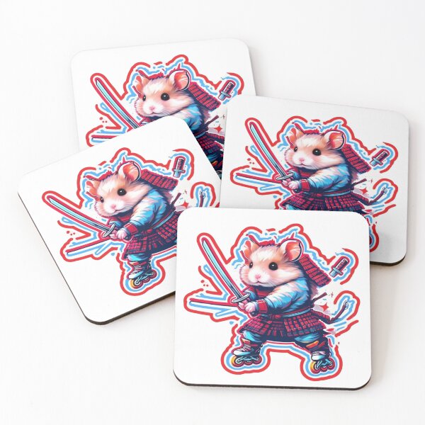 Item preview, Samurai Hamster in Rollerblades Aestetic, Trendy,Reloaded, Viral Drop 2025 designed and sold by Imaginarium of Chaos falcon88 .