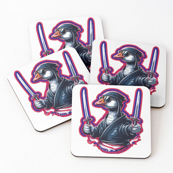 Item preview, Ninja Goose with Swords and Sunglasses Aestetic, Trendy,Reloaded, Viral Drop 2025 designed and sold by Imaginarium of Chaos falcon88 .