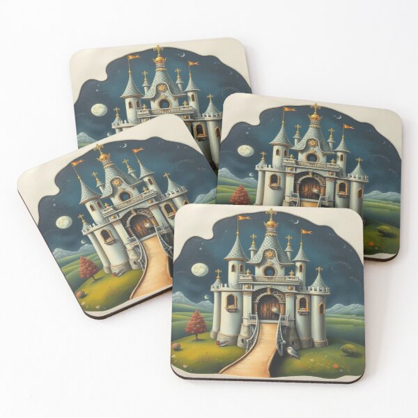 Item preview, Fairy tale castle birdhouse with towers, golden details & drawbridge – a magical royal retreat for birds ✨ designed and sold by FotoworldEdel.