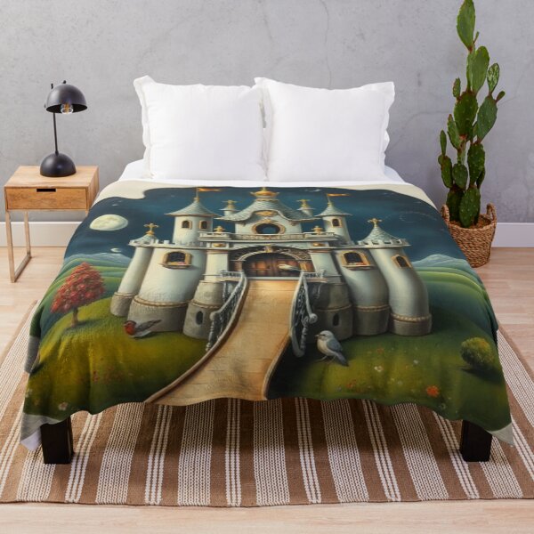 Item preview, Fairy tale castle birdhouse with towers, golden details & drawbridge – a magical royal retreat for birds ✨ designed and sold by FotoworldEdel.