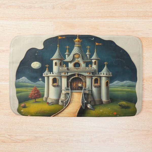 Item preview, Fairy tale castle birdhouse with towers, golden details & drawbridge – a magical royal retreat for birds ✨ designed and sold by FotoworldEdel.