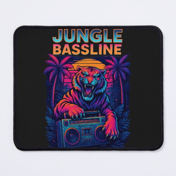 Item preview, Jungle Bassline – Glitch Tiger Beats Tee | Retro Jungle designed and sold by Laugh & Rewind .