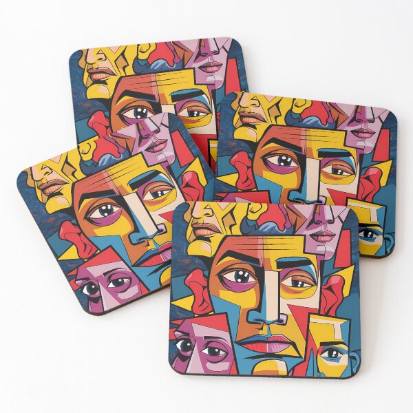 Item preview, Cubist Faces – Bold Picasso-Inspired Abstract Portraits designed and sold by ViviNyks.
