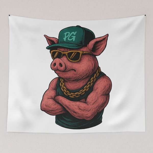 Item preview, Swaggy Pig Boss designed and sold by Mjonkey.
