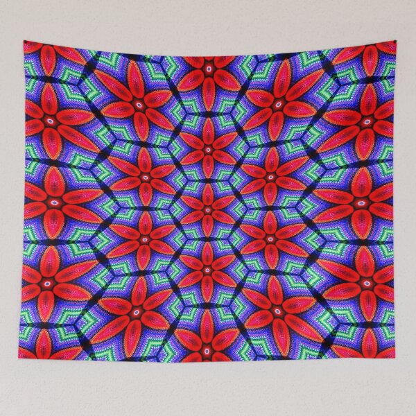 Item preview, Red Fabrics Flowers Pattern designed and sold by Patternflower.
