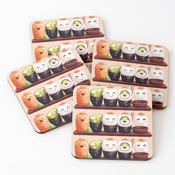 Item preview, Happy sushi rolls designed and sold by SissiTer-Art.