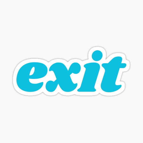 Item preview, exit, Blue Font designed and sold by RedParker.