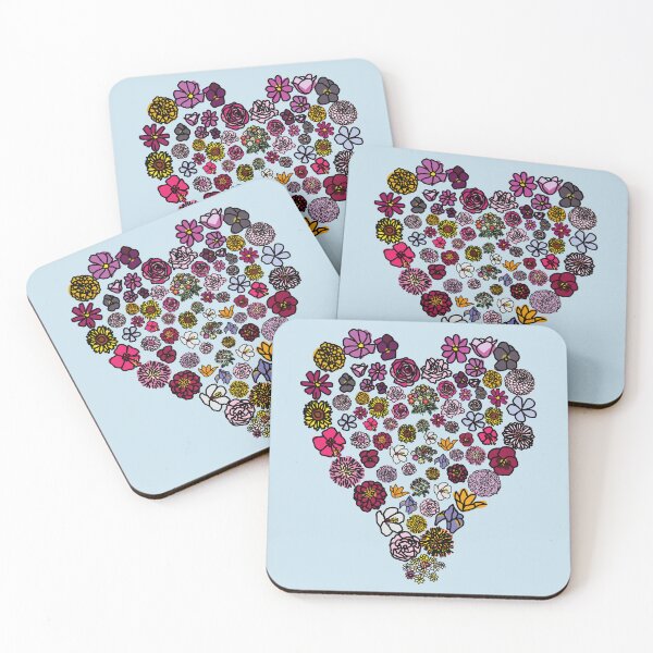 Item preview, Floral Heart of Flowers Color Drawing designed and sold by ellenhenry.