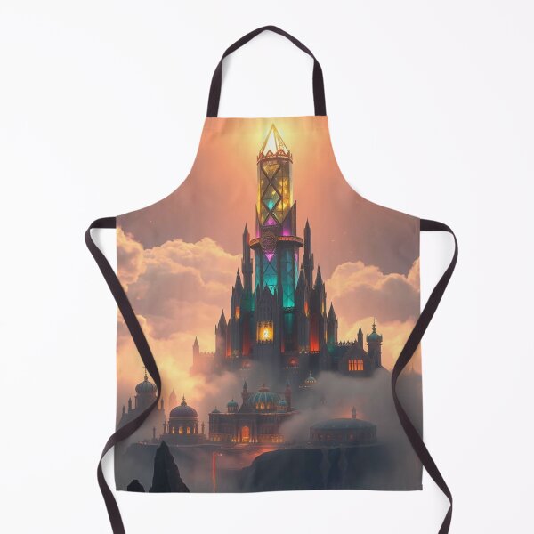 Artikelvorschau, Mystical crystal floating above city, glowing mist & dreamlike lights create a surreal fantasy world ✨ entworfen und verkauft von FotoworldEdel.