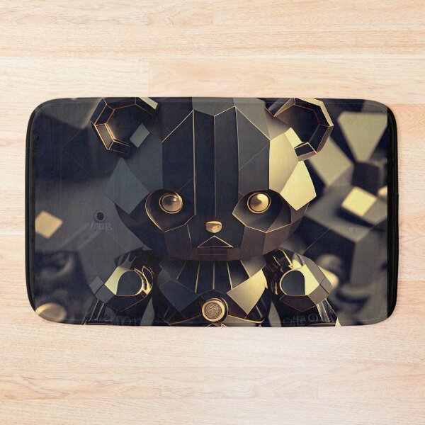 Item preview, Luxe Black & Gold Teddy Cyborg designed and sold by ShadowAndSlate.