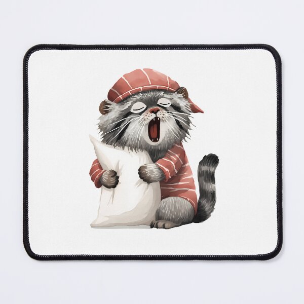 Item preview, Watercolor pallas cat | Sleepy Kitty | Relaxed Cat | Otocolobus manul | Nap Time | Grey Cat 12 designed and sold by Yaremchuk.