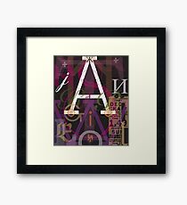 Alphabet Typography Framed Print