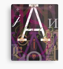 Alphabet Typography Metal Print
