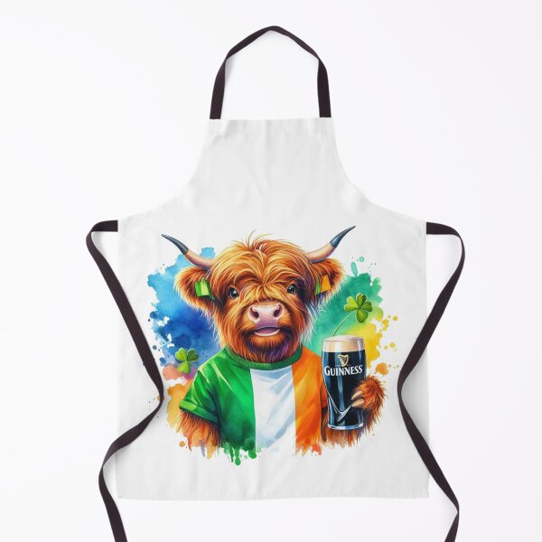 Item preview, Scottish Highland Cow in Ireland Colorful Watercolor designed and sold by MaedK.