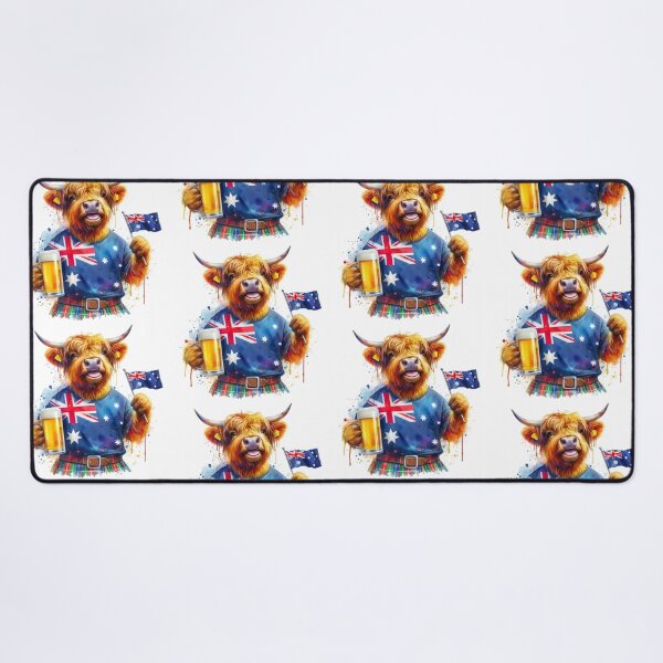 Item preview, Scottish Highland Cow in Australia Colorful Watercolor designed and sold by MaedK.