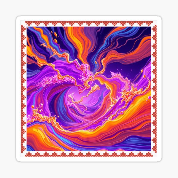 Item preview, Vibrant Abstract Dreamscape – Flood of colors meets dynamic forms in surreal harmony designed and sold by FotoworldEdel.