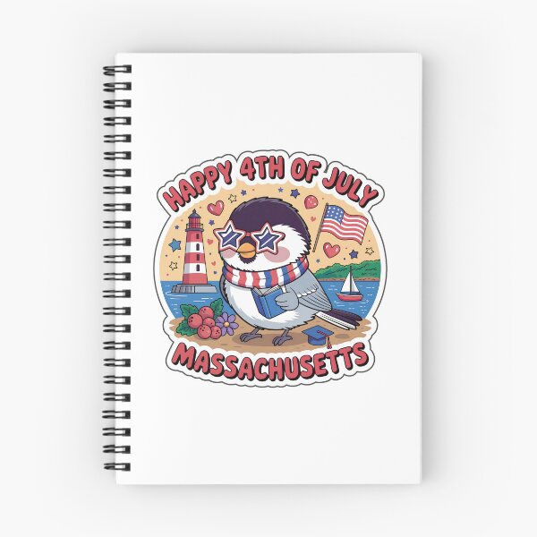 Item preview, Massachusetts 4th of July Cute Chickadee Sticker | Retro Patriotic Design designed and sold by Nuist25.