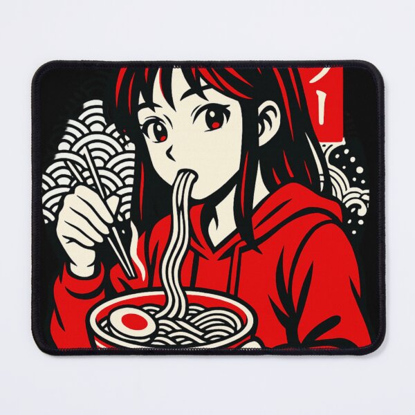 Item preview, Cool anime girl eating ramen designed and sold by Neonyx2020.