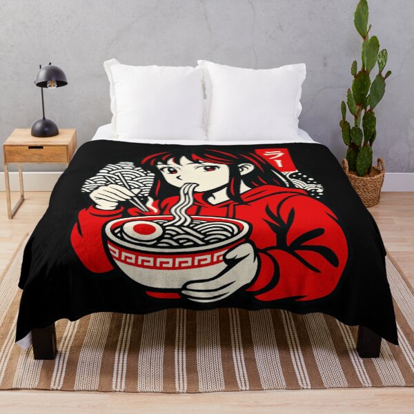 Item preview, Cool anime girl eating ramen designed and sold by Neonyx2020.