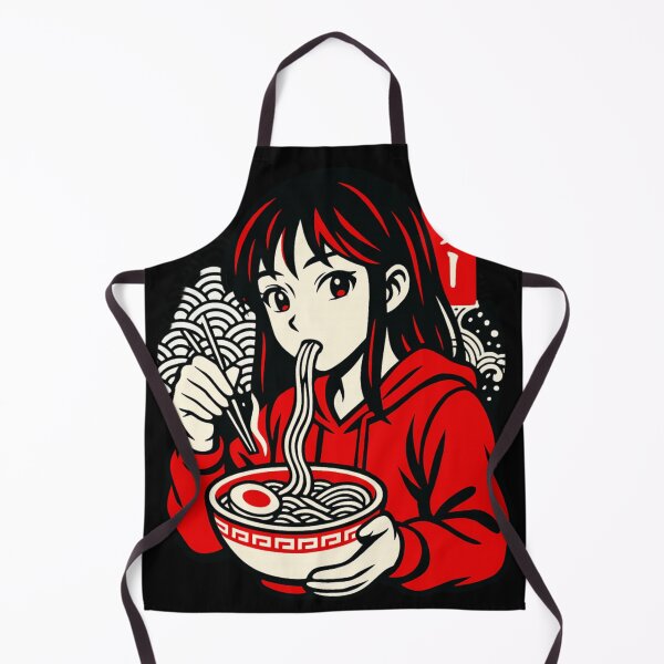 Item preview, Cool anime girl eating ramen designed and sold by Neonyx2020.