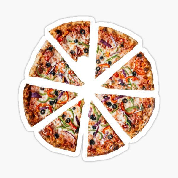 Slice Of Pizza Stickers Redbubble - roblox pizza greek