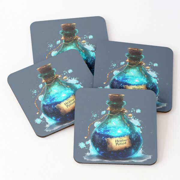 Item preview, A healing potion in a bulbous bottle with a cork designed and sold by SissiTer-Art.