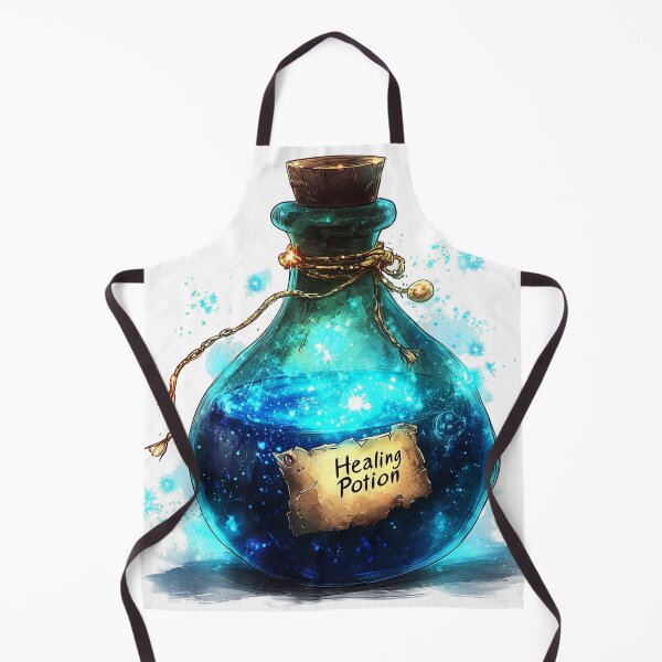 Item preview, A healing potion in a bulbous bottle with a cork designed and sold by SissiTer-Art.