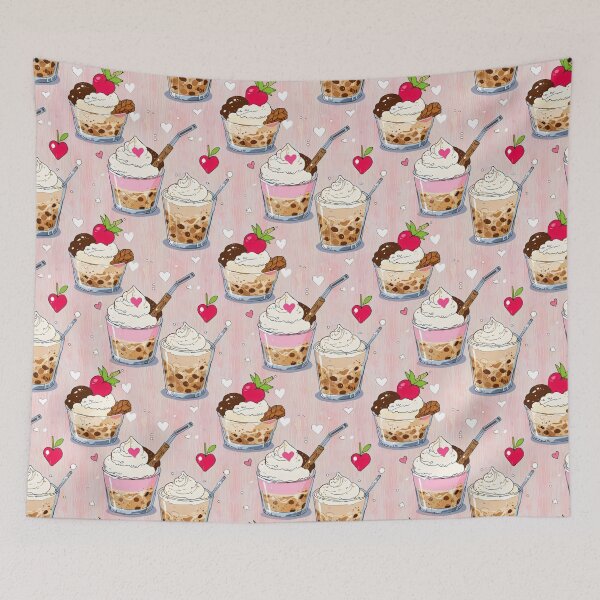 Item preview, Ice cream Coffee Seamless Pattern designed and sold by DemureArtsy.
