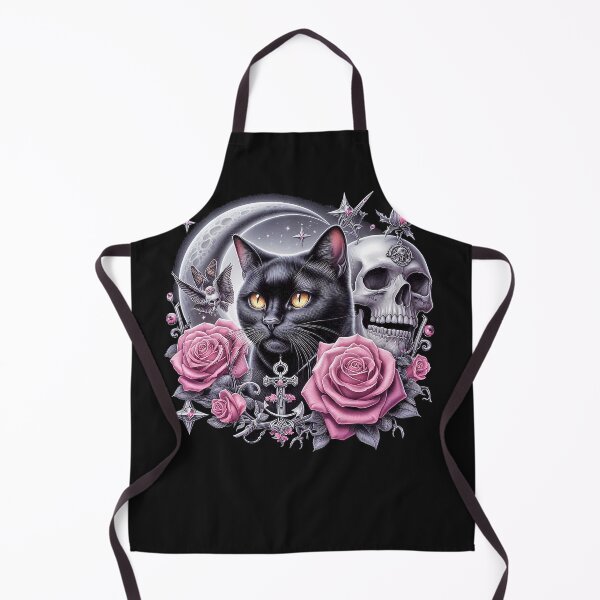 Item preview, Halloween Black Cat Skull & Roses T-Shirt designed and sold by candiscamera.