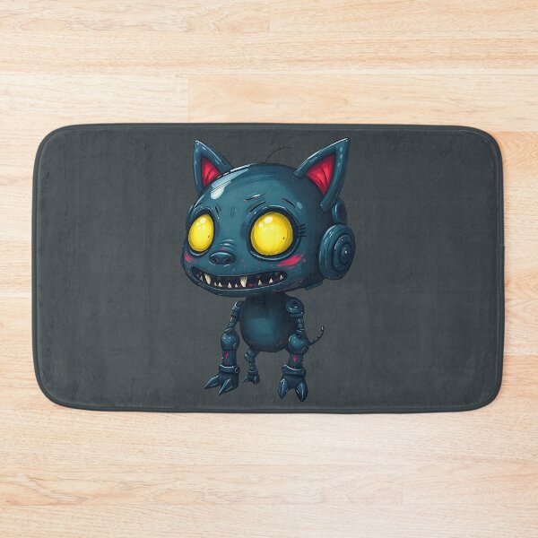 Item preview, Robot Cyber Cat With Big Eyes And Headphones designed and sold by SurrealArtSzysz.