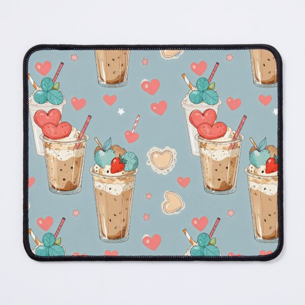 Item preview, Iced Coffee With Fruits Seamless Pattern designed and sold by DemureArtsy.