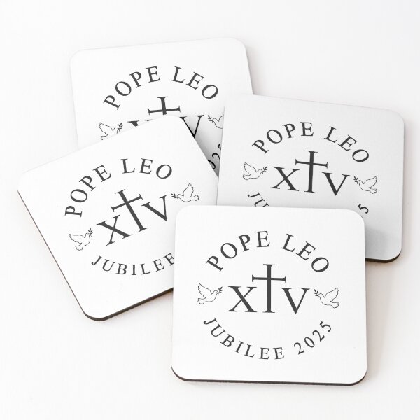 Item preview, Pope Leo XIV Jubilee 2025 – Christian Cross & Dove Jubilee Emblem (Black Version) designed and sold by MiniindY Pop.