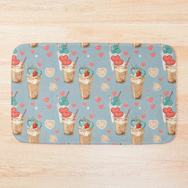 Item preview, Iced Coffee With Fruits Seamless Pattern designed and sold by DemureArtsy.