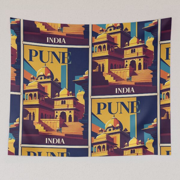 Item preview, Pune India Vintage Travel Tourism  designed and sold by TravelersGems.