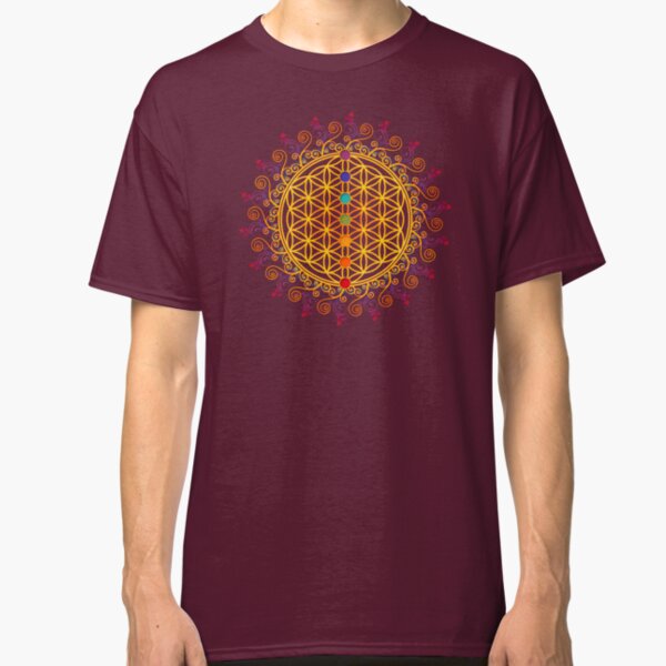 FLOWER OF LIFE, CHAKRAS, SPIRITUALITY, YOGA, ZEN, Classic T-Shirt