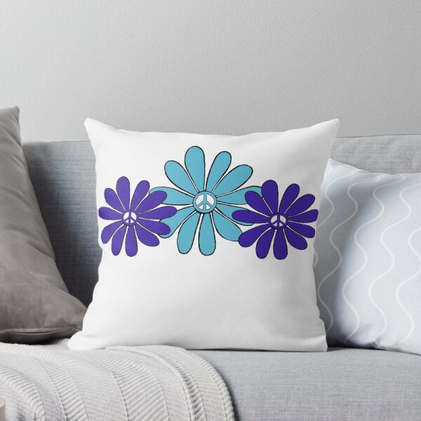 Item preview, Hippie Flower Peace Sign Aqua Purple designed and sold by Swigalicious.