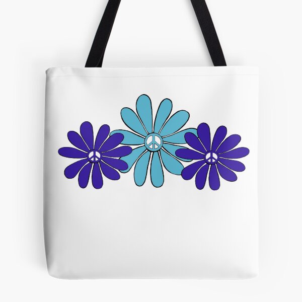 Item preview, Hippie Flower Peace Sign Aqua Purple designed and sold by Swigalicious.