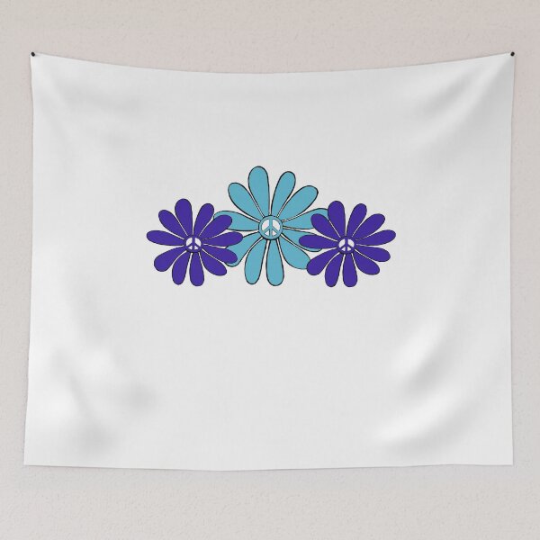 Item preview, Hippie Flower Peace Sign Aqua Purple designed and sold by Swigalicious.