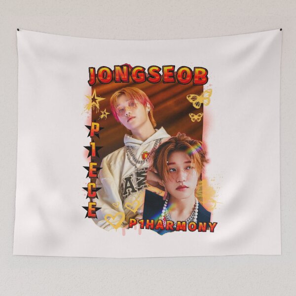 Item preview, P1Harmony Jongseob Red Gravity Scrapbook Design Korean Group KPop Scrapbook Collage  designed and sold by HELL0WBELLO.