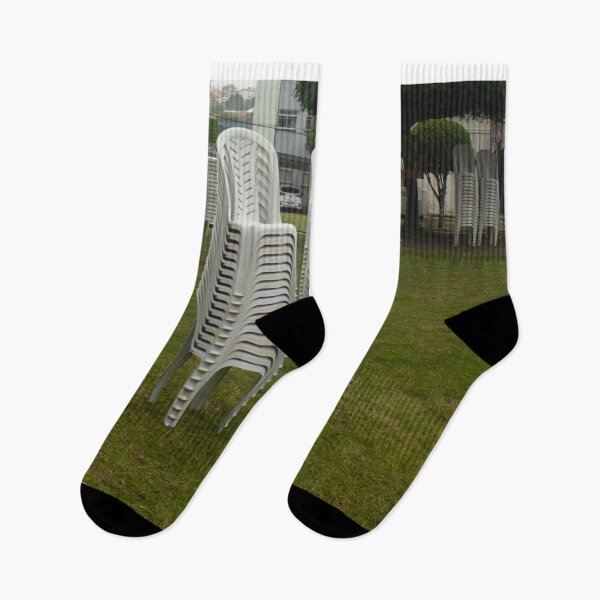 Item preview, chairs stacked on the lawn designed and sold by felipequeiroz.