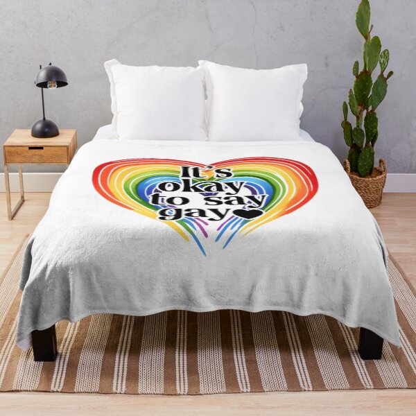 Item preview, Its okay to say gay rainbow heart designed and sold by ArtHavenDesign.