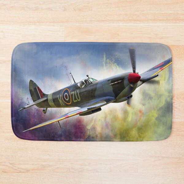 Artikelvorschau, Aquarell-Splash Spitfire entworfen und verkauft von Skyframe Aviation.