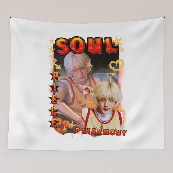 Item preview, P1Harmony Soul Red Gravity Scrapbook Design Korean Group KPop Scrapbook Collage  designed and sold by HELL0WBELLO.