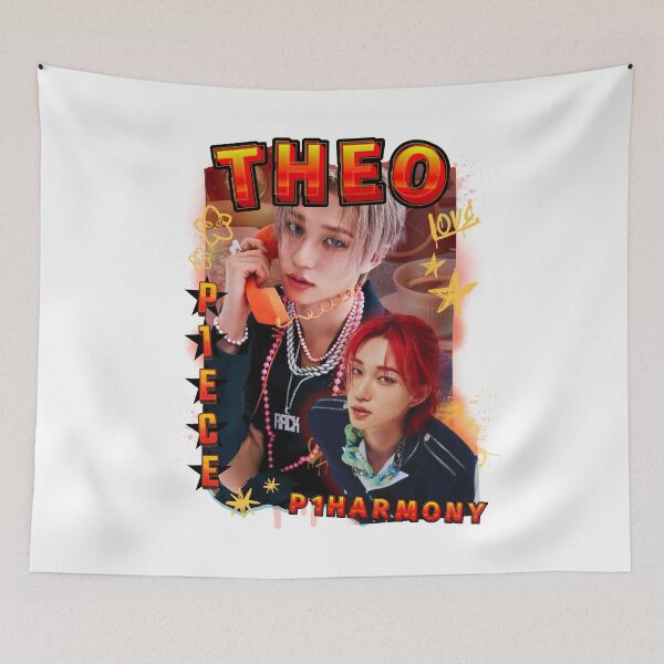 Item preview, P1Harmony Theo Red Gravity Scrapbook Design Korean Group KPop Scrapbook Collage  designed and sold by HELL0WBELLO.
