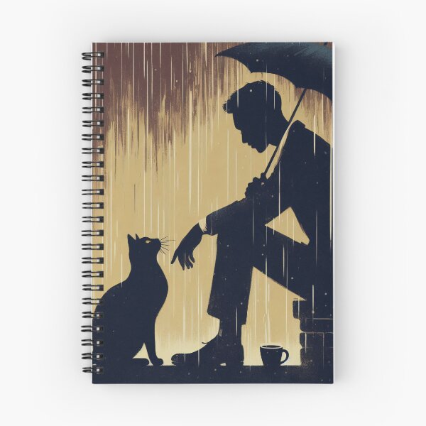 Aperçu de l'œuvre L'homme, le chat et la pluie créée et vendue par shymuscat.