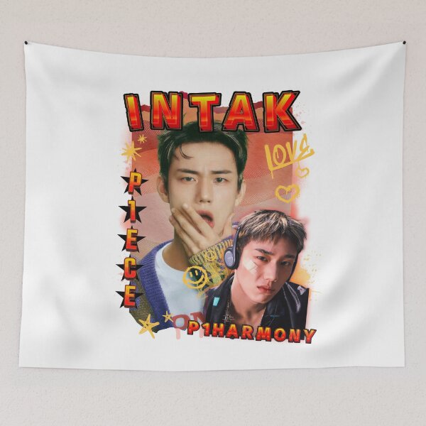 Item preview, P1Harmony Intak Red Gravity Scrapbook Design Korean Group KPop Scrapbook Collage  designed and sold by HELL0WBELLO.